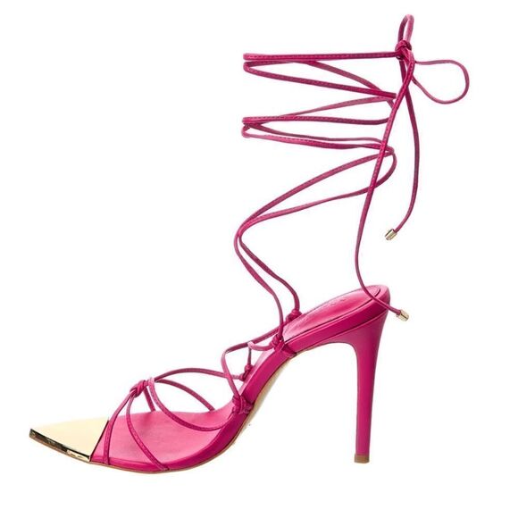 SCHUTZ Hana Leather Sandal Pink - Picture 2 of 9
